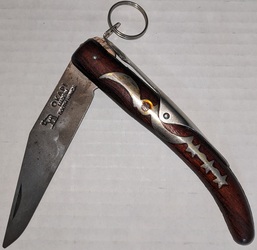 Okapi South Africa with LOCK RING Knife, Moon and Star Design, used, 10in/25cm: $23