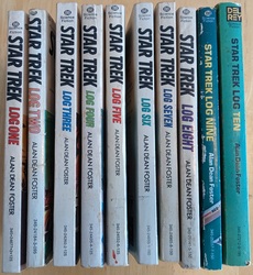 STAR TREK Paperback Book Log One-Ten by Alan Dean Foster, Complete Set, Used: $29