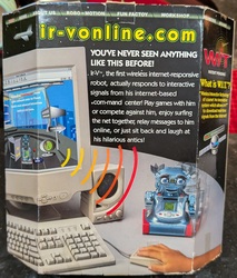 IR-Vonline 1st Wireless Internet Responsive Robot IR-V Furby/ET Knockoff 2001, Vintage, Rare New: $10,035