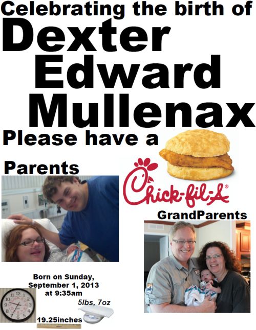 Birth Announcement: Dexter Edward Mullenax